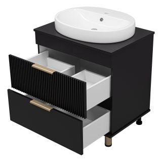 Напольная тумба под раковину Brevita Enfida ENF-06070-0242Я 70см чёрный